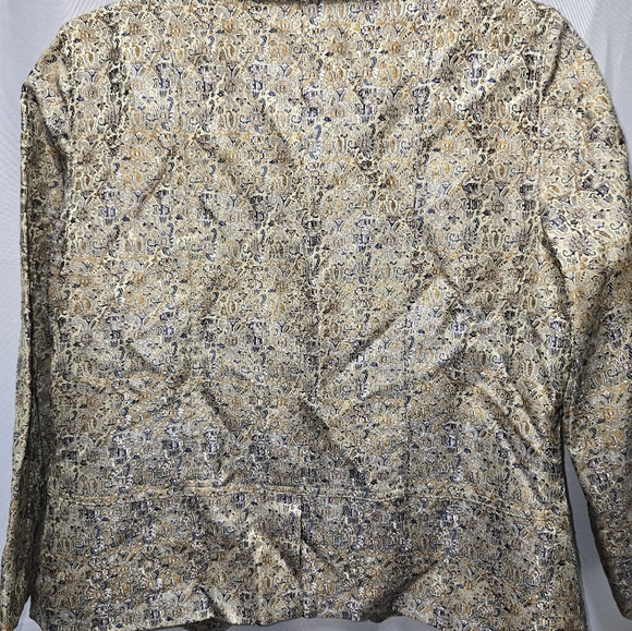 Chico's Gold and Black Women's Jacket(Size 1) - Picture 6 of 9